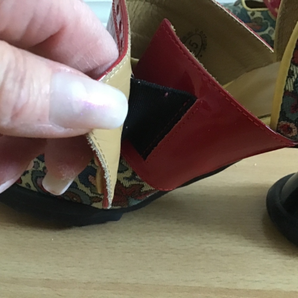 JOHN FLUEVOG LADIES ZAZA MARY JANE WIDE STRAP FABRIC  SHOE inc. SHOE BAG - Picture 10 of 15